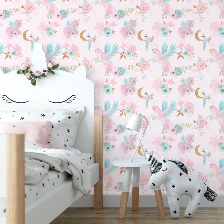 Papier peint Enfants - Licornes