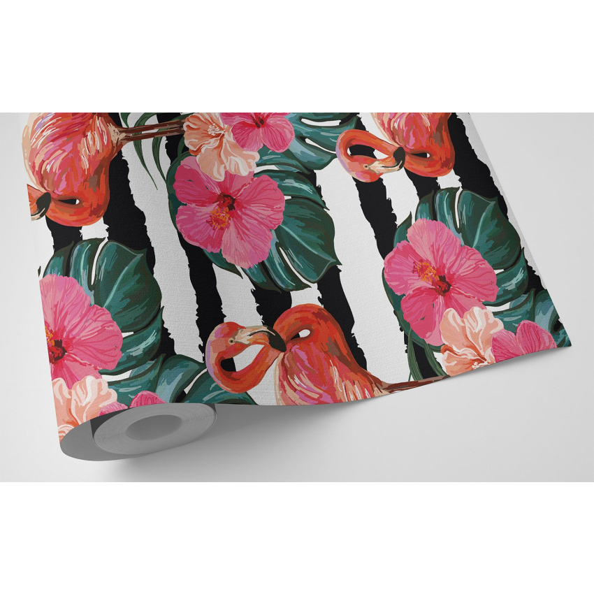 Papier peint - Flamants Roses