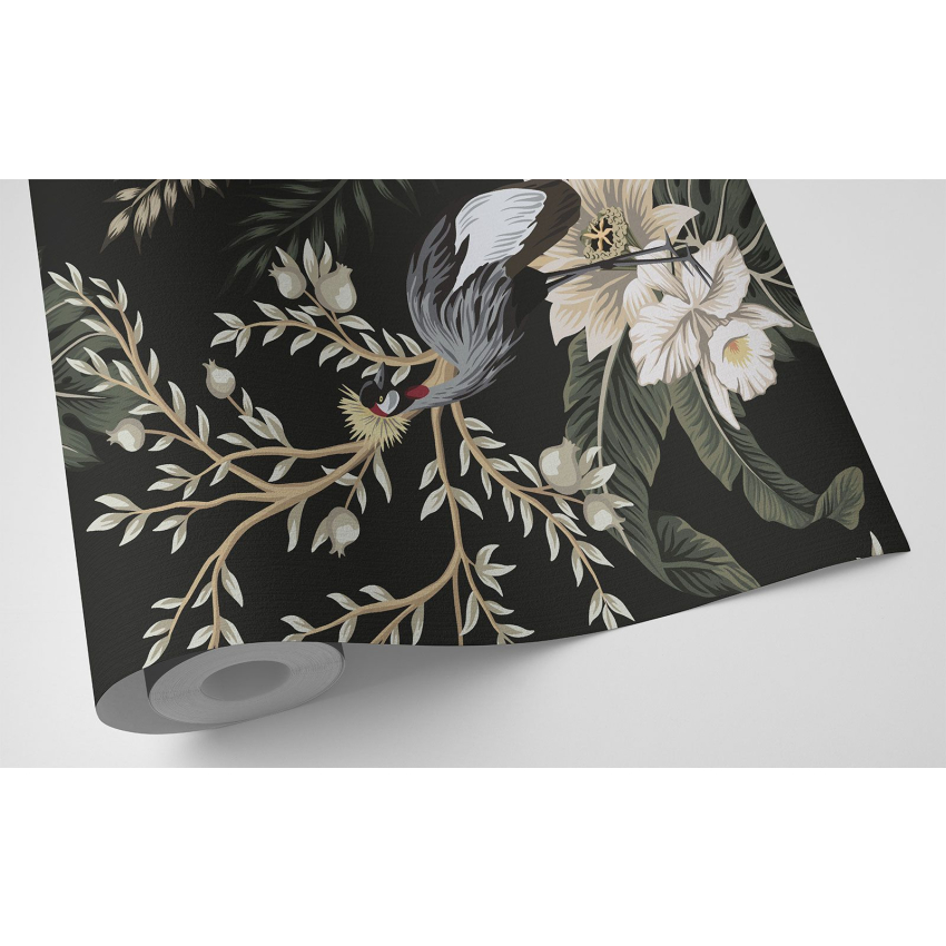 Papier peint - Fleurs Oiseaux