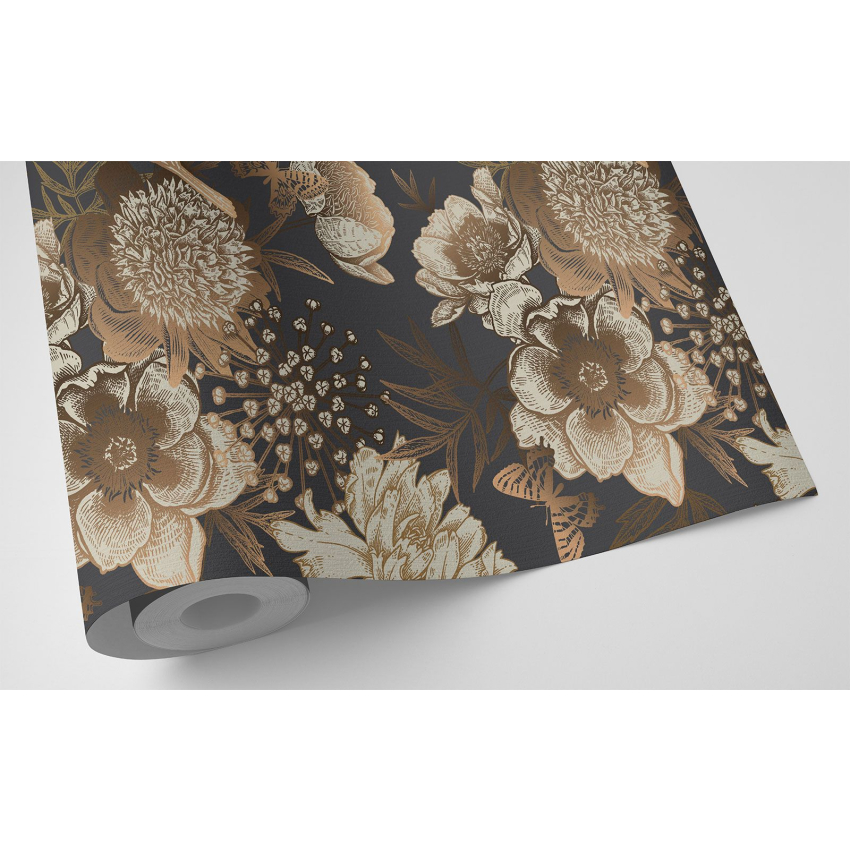 Papier peint - Fleurs Oiseaux