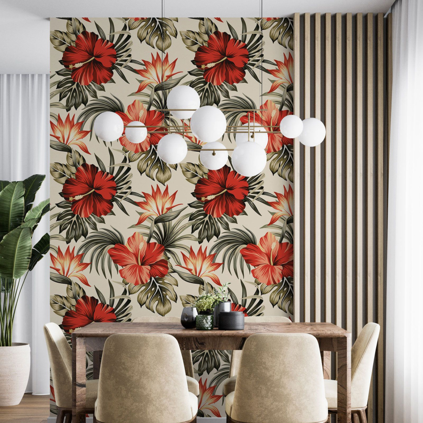 Papier peint - Motif floral