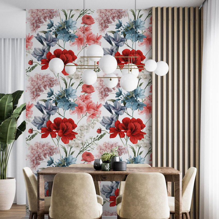 Papier peint - Motif floral
