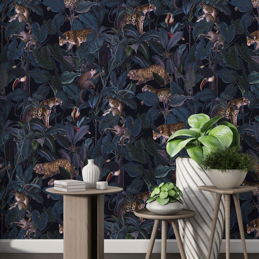 Papier peint motif XL - Animaux de la Jungle