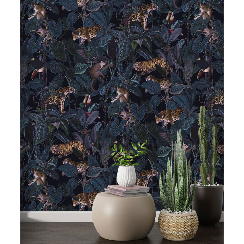 Papier peint motif XL - Animaux de la Jungle