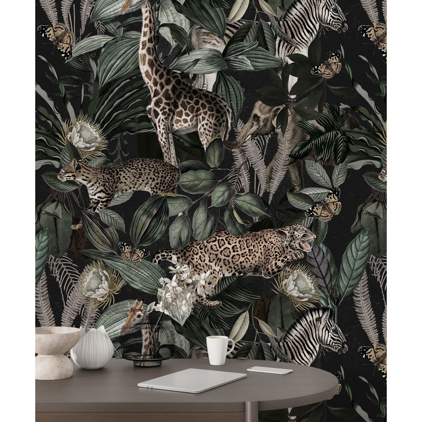 Papier peint motif XL - Animaux de la Jungle