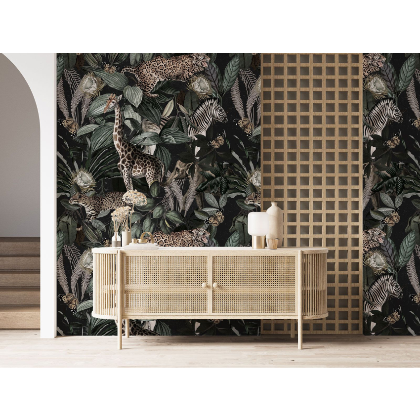 Papier peint motif XL - Animaux de la Jungle