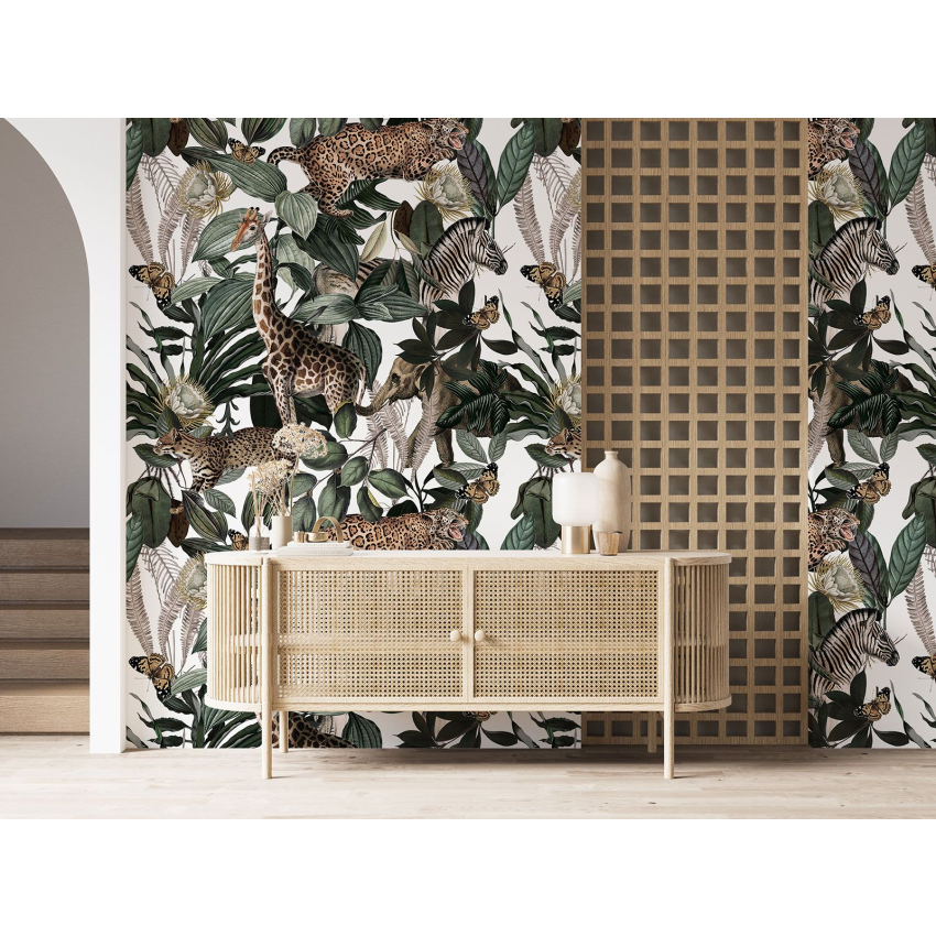 Papier peint motif XL - Animaux de la Jungle