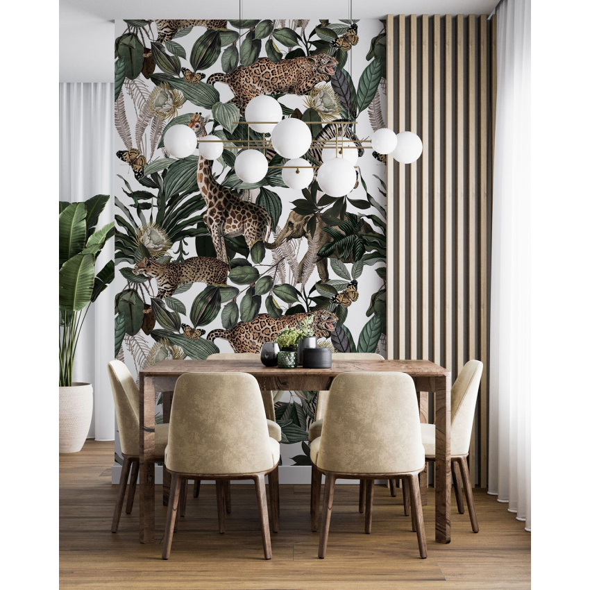 Papier peint motif XL - Animaux de la Jungle