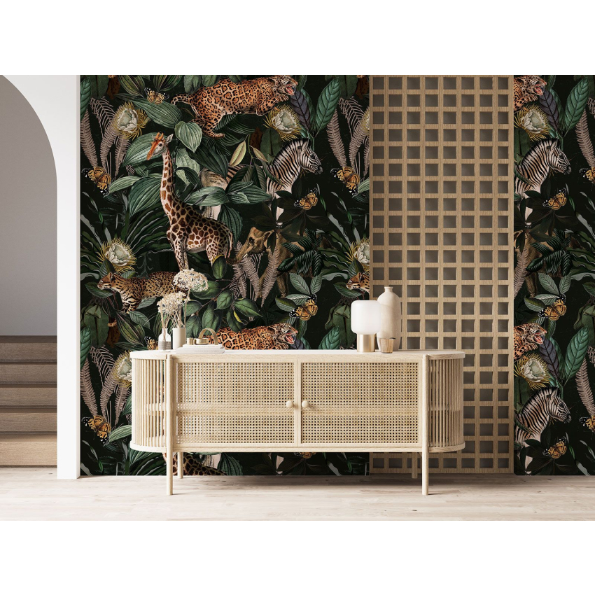 Papier peint motif XL - Animaux de la Jungle