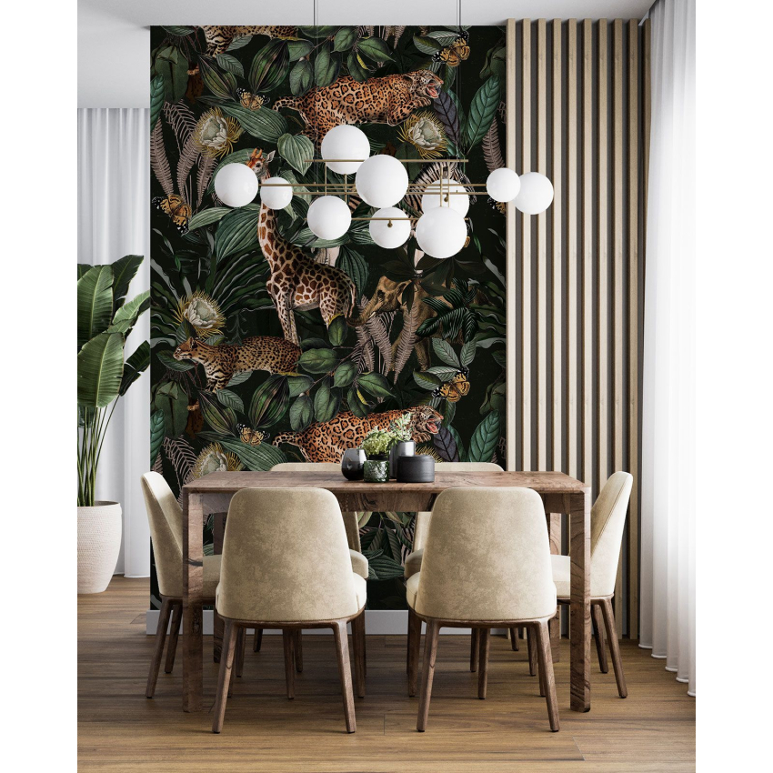 Papier peint motif XL - Animaux de la Jungle