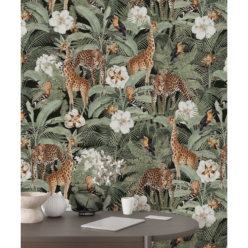 Papier peint motif XL - Animaux de la Jungle
