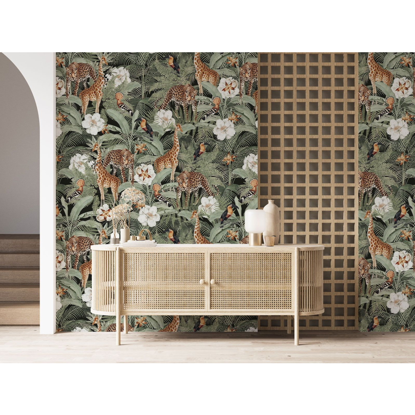 Papier peint motif XL - Animaux de la Jungle