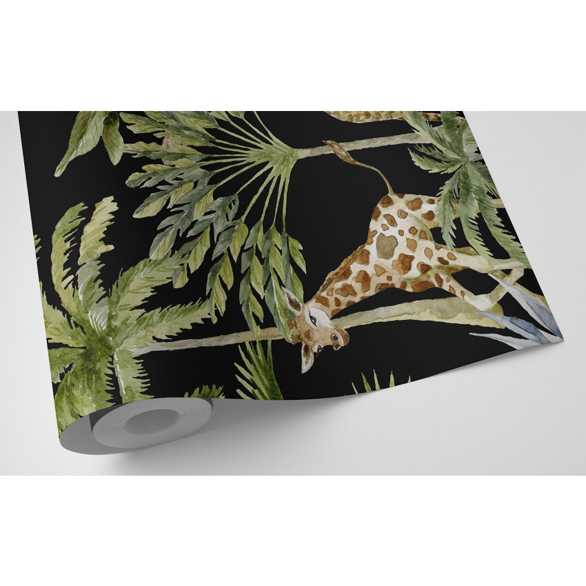 Papier peint motif XL Enfants - Animaux de la Jungle
