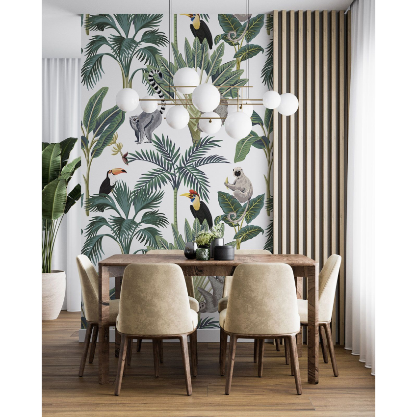Papier peint motif XL Enfants - Jungle