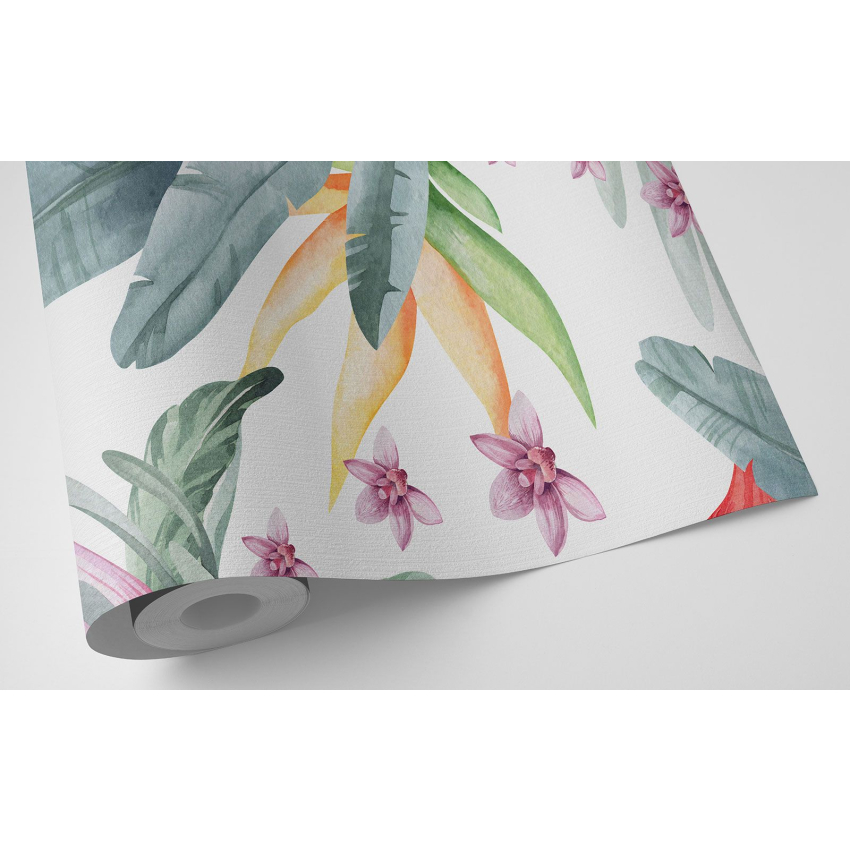 Papier peint motif XL - Flamants Roses