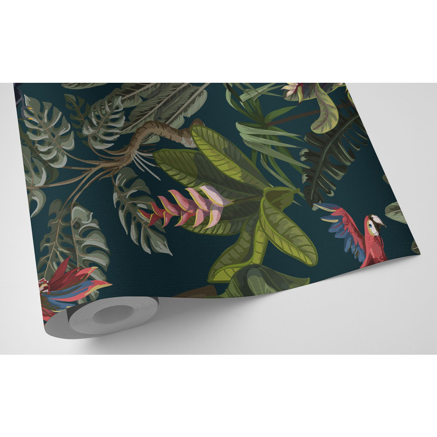 Papier peint motif XL - Flamants Roses