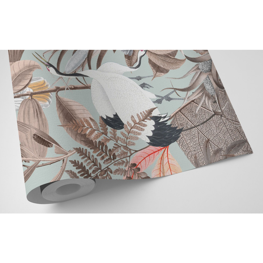 Papier peint motif XL - Fleurs Oiseaux
