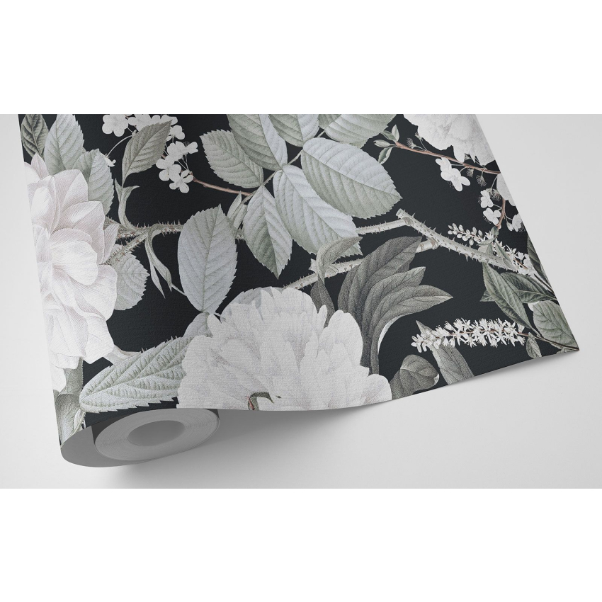 Papier peint motif XL - Fleurs Oiseaux