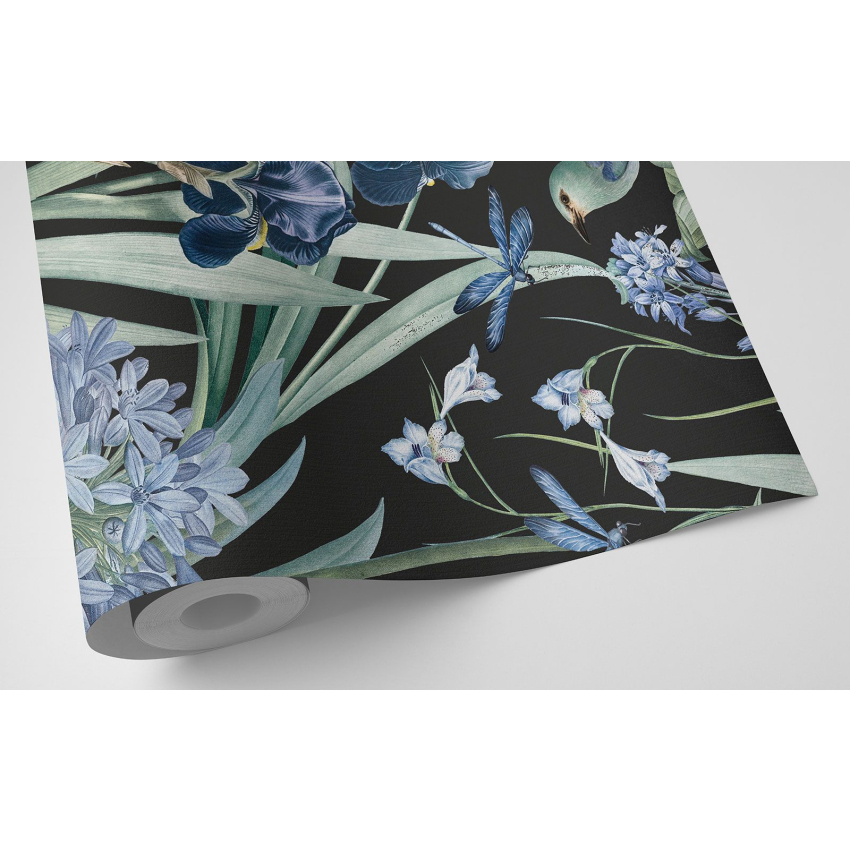 Papier peint motif XL - Fleurs Oiseaux