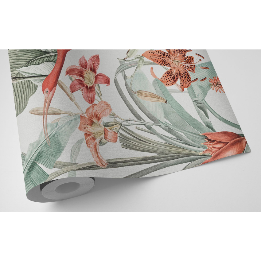 Papier peint motif XL - Fleurs Oiseaux