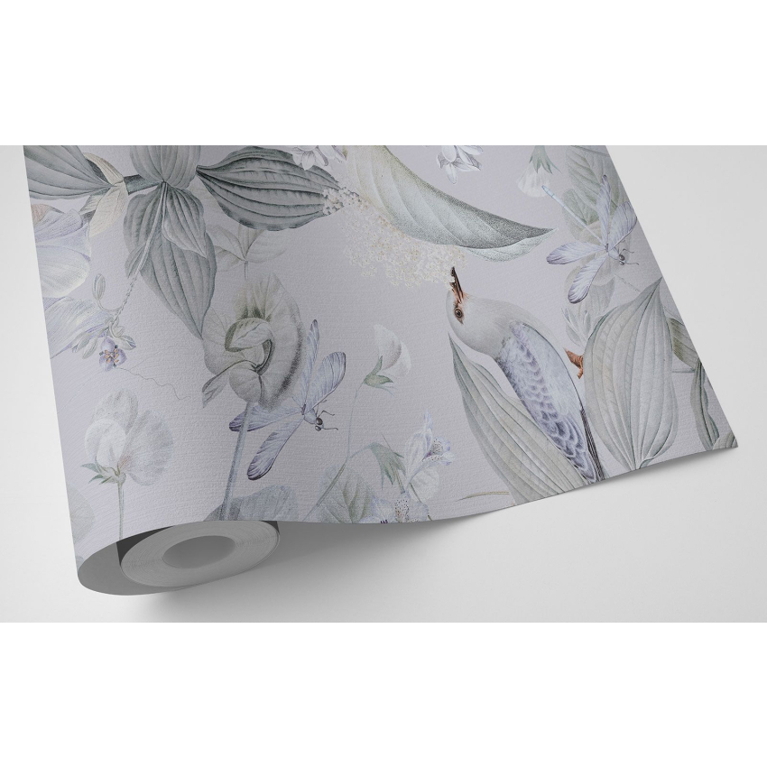 Papier peint motif XL - Fleurs Oiseaux