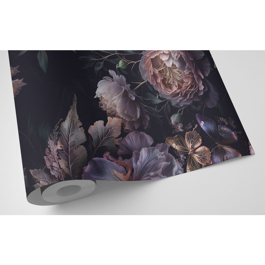Papier peint motif XL - Fleurs Oiseaux