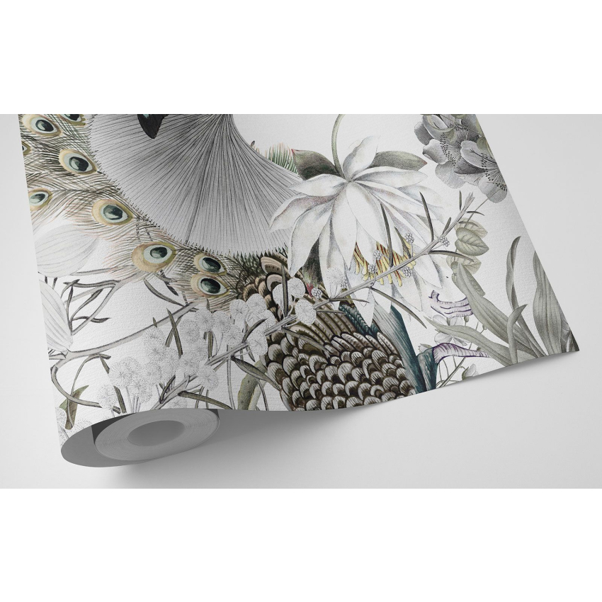 Papier peint motif XL - Fleurs Papillons