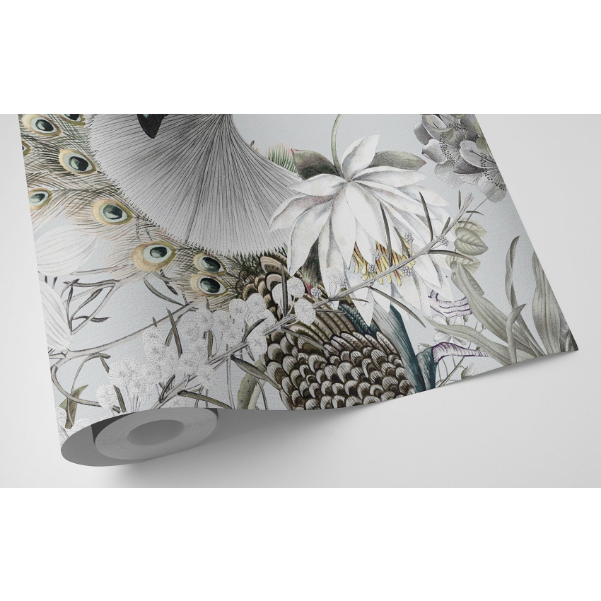 Papier peint motif XL - Fleurs Papillons