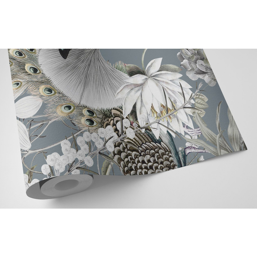 Papier peint motif XL - Fleurs Papillons