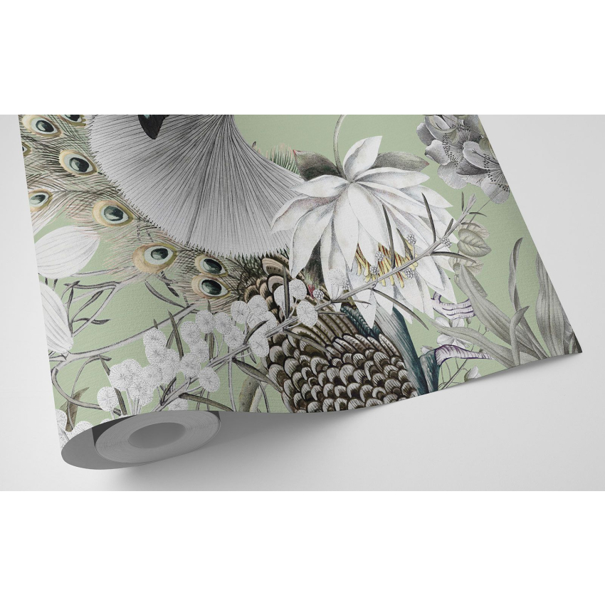 Papier peint motif XL - Fleurs Papillons
