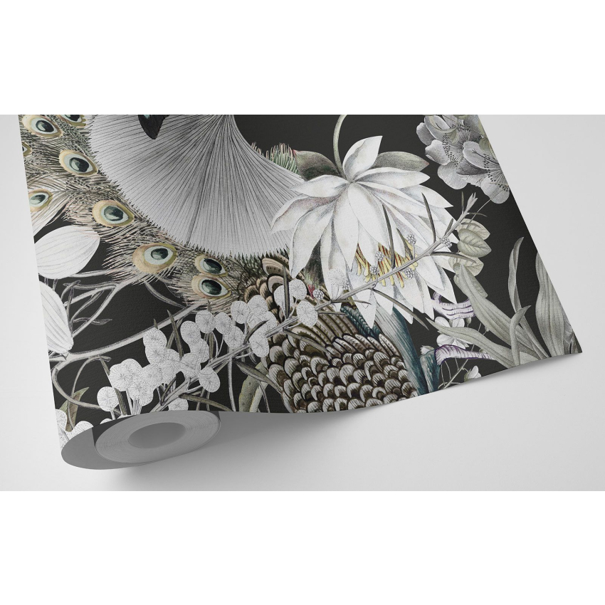 Papier peint motif XL - Fleurs Papillons