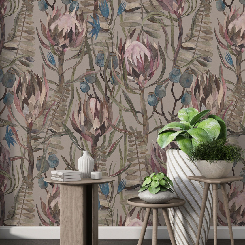 Papier peint motif XL - Motif botanique