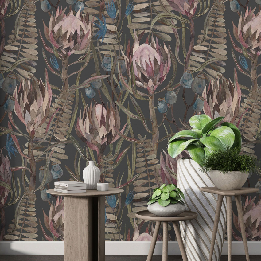 Papier peint motif XL - Motif botanique