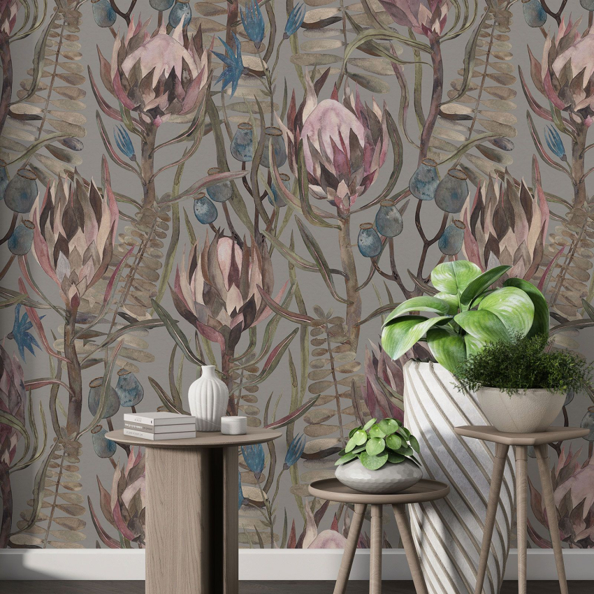 Papier peint motif XL - Motif botanique
