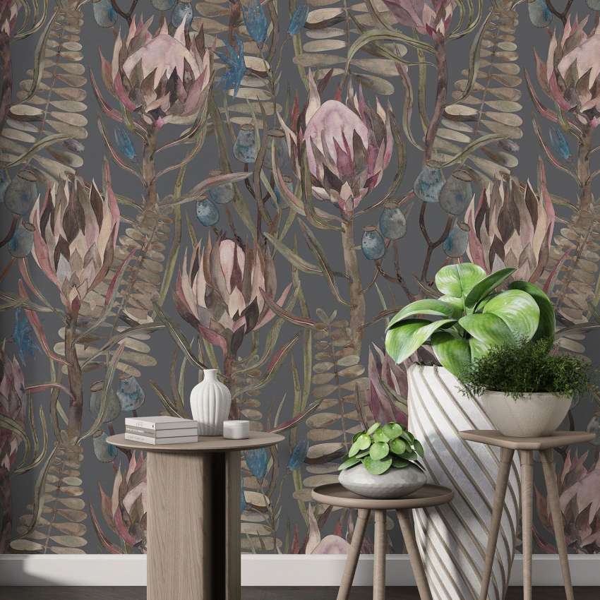 Papier peint motif XL - Motif botanique