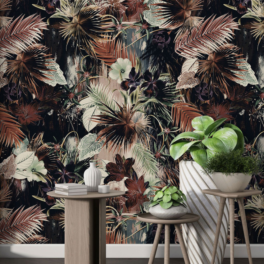 Papier peint motif XL - Motif botanique