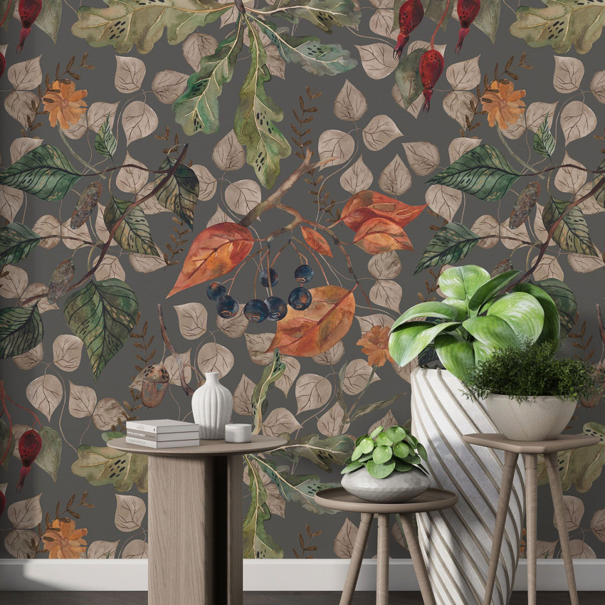 Papier peint motif XL - Motif botanique