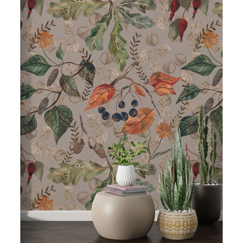 Papier peint motif XL - Motif botanique