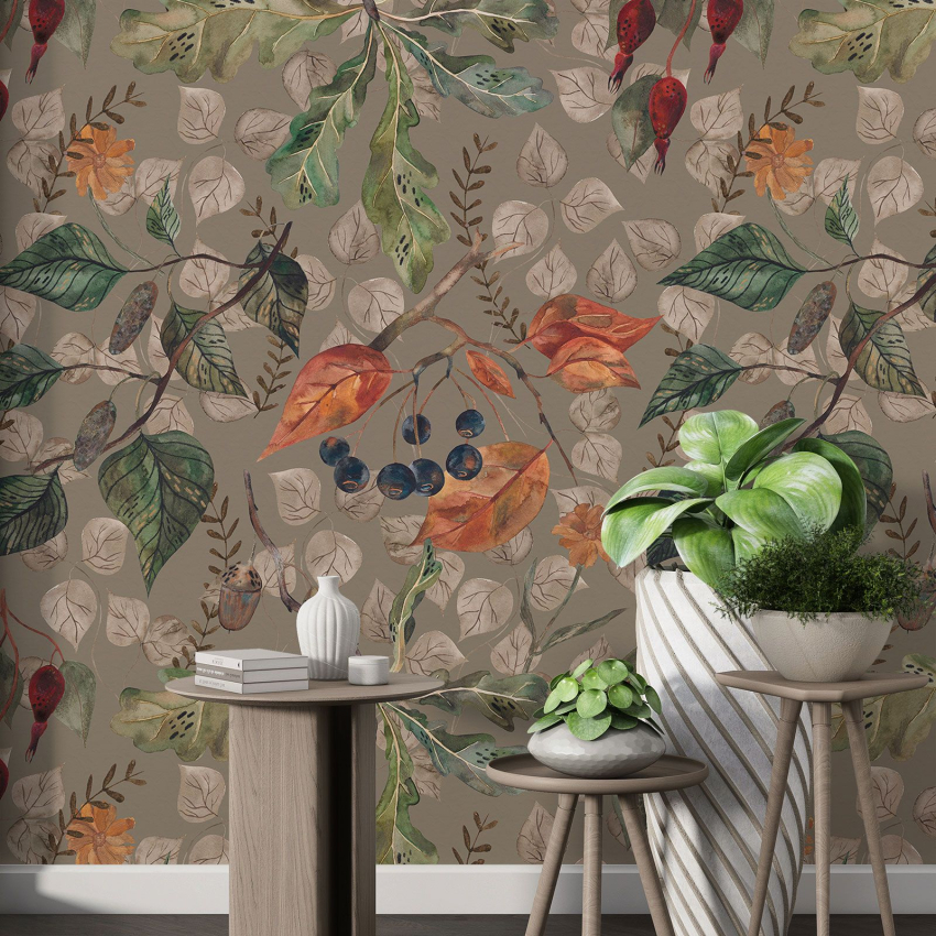 Papier peint motif XL - Motif botanique