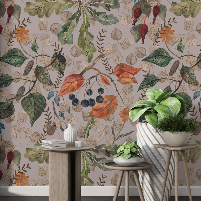 Papier peint motif XL - Motif botanique