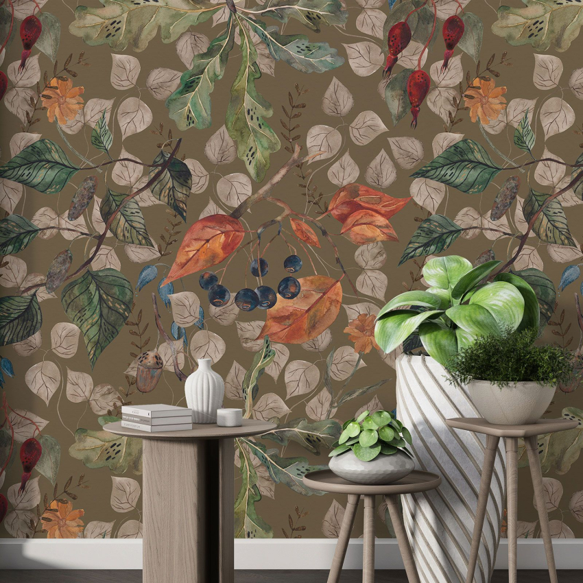 Papier peint motif XL - Motif botanique