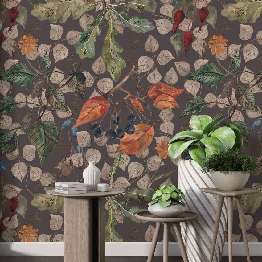 Papier peint motif XL - Motif botanique