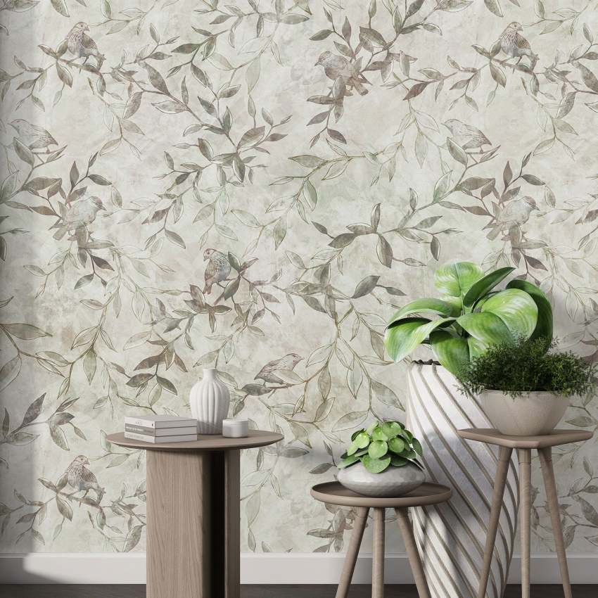 Papier peint motif XL - Motif botanique