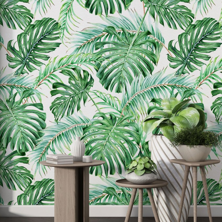 Papier peint motif XL - Motif botanique
