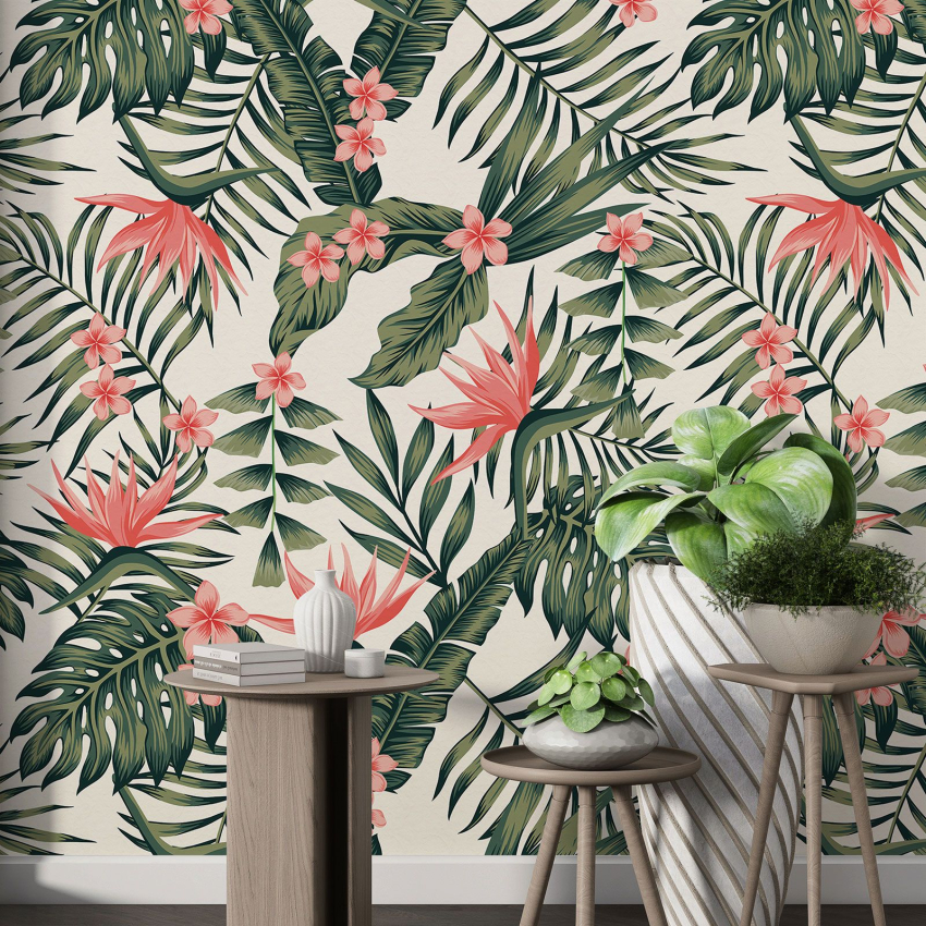 Papier peint motif XL - Motif botanique
