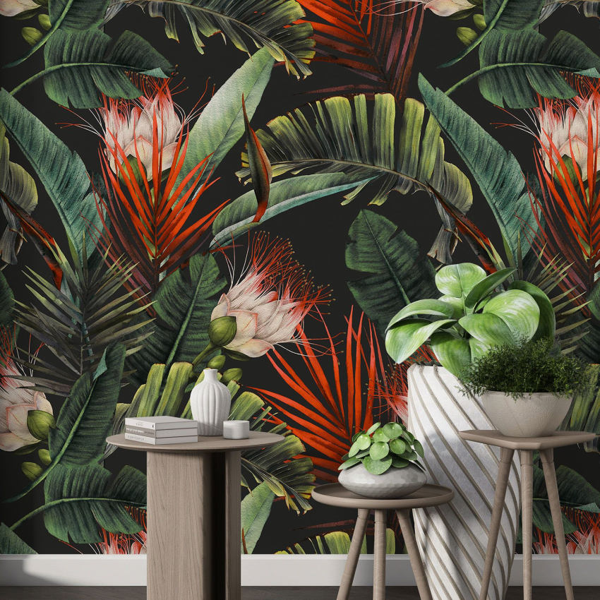 Papier peint motif XL - Motif botanique