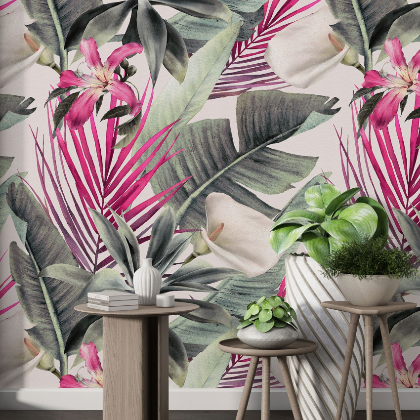 Papier peint motif XL - Motif botanique