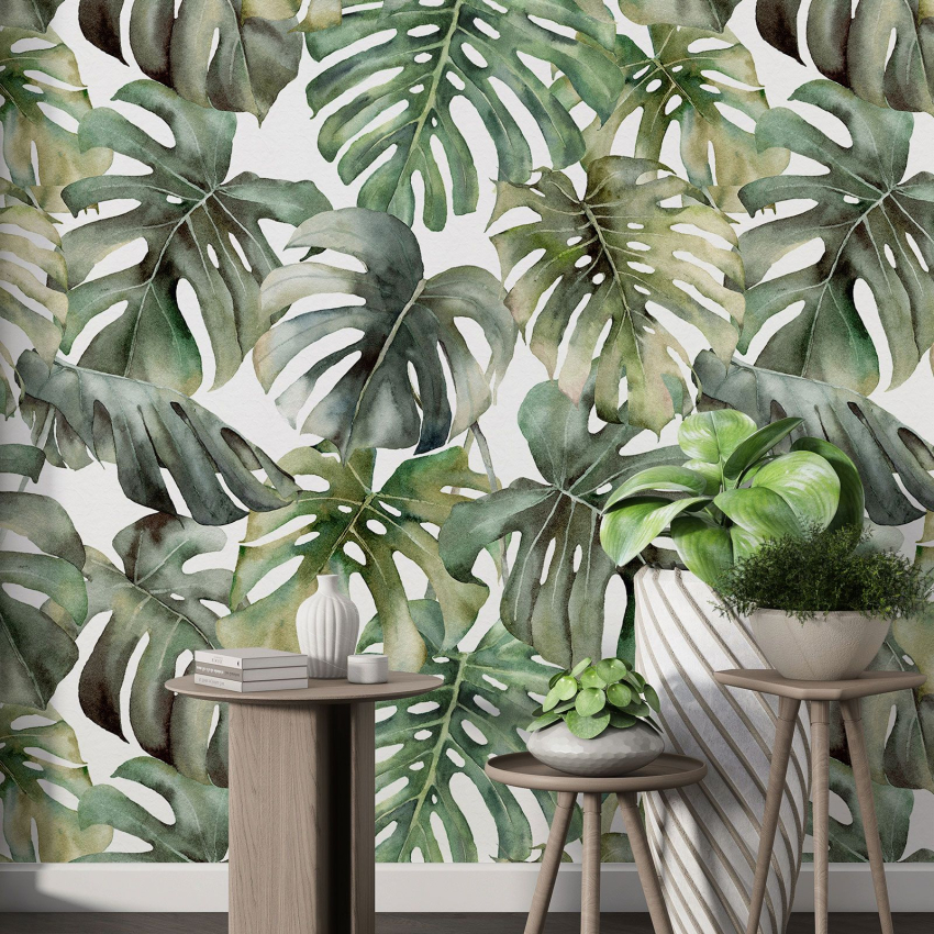 Papier peint motif XL - Motif botanique
