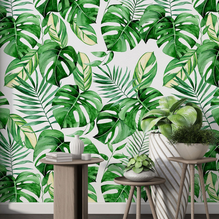 Papier peint motif XL - Motif botanique