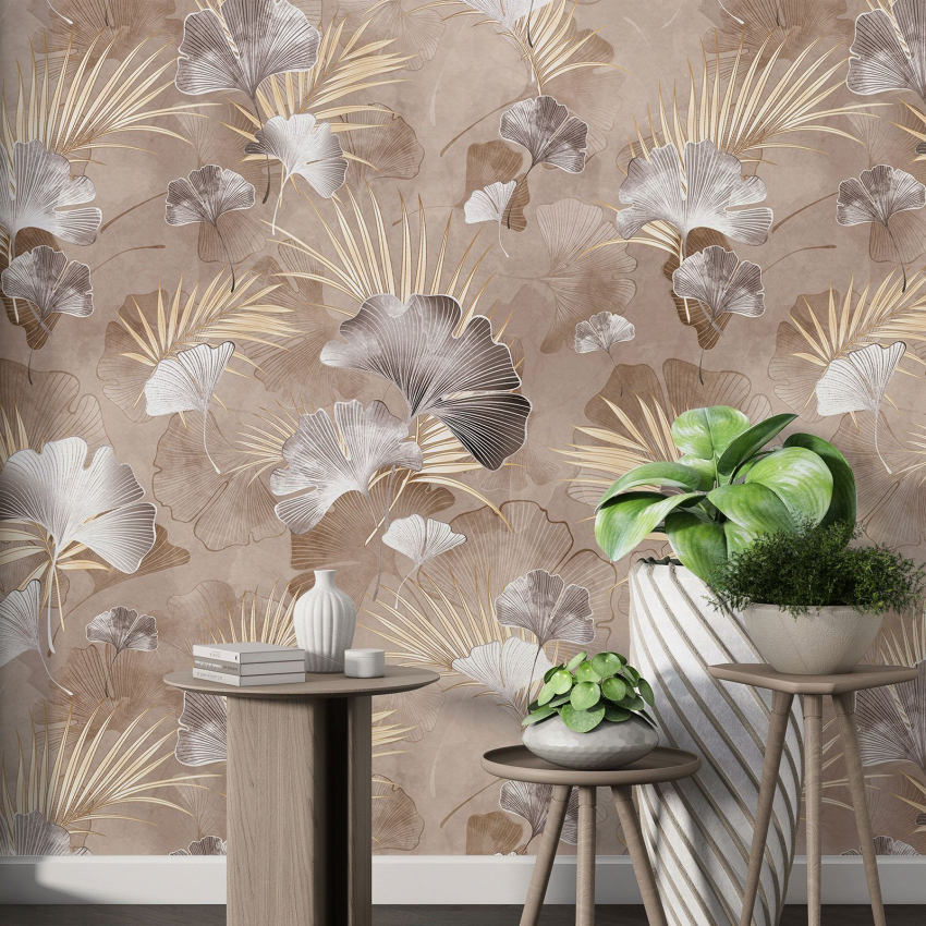 Papier peint motif XL - Motif botanique